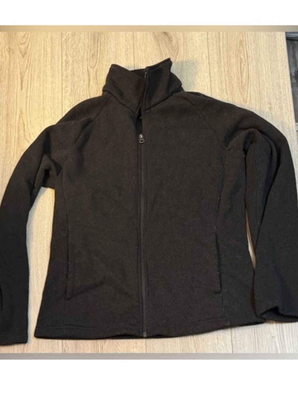 The north face black full zip sweatshirt sweater